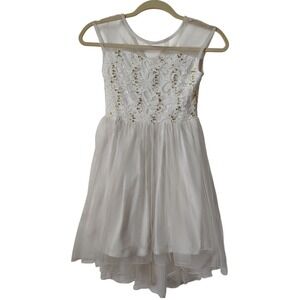 Speechless Girls Dress Size 10 White‎ Lace Sequin Special Occasion Party